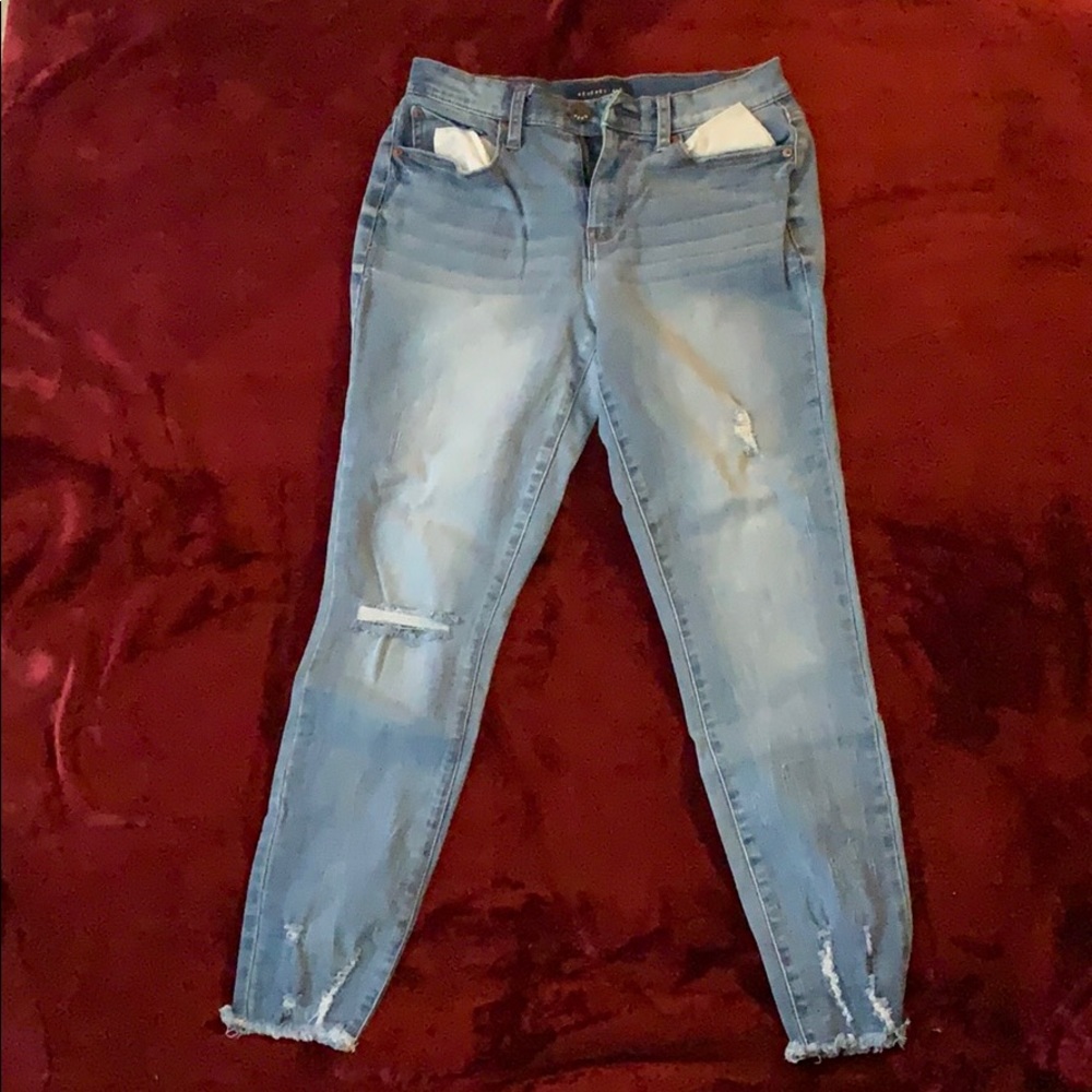 Distressed jeans